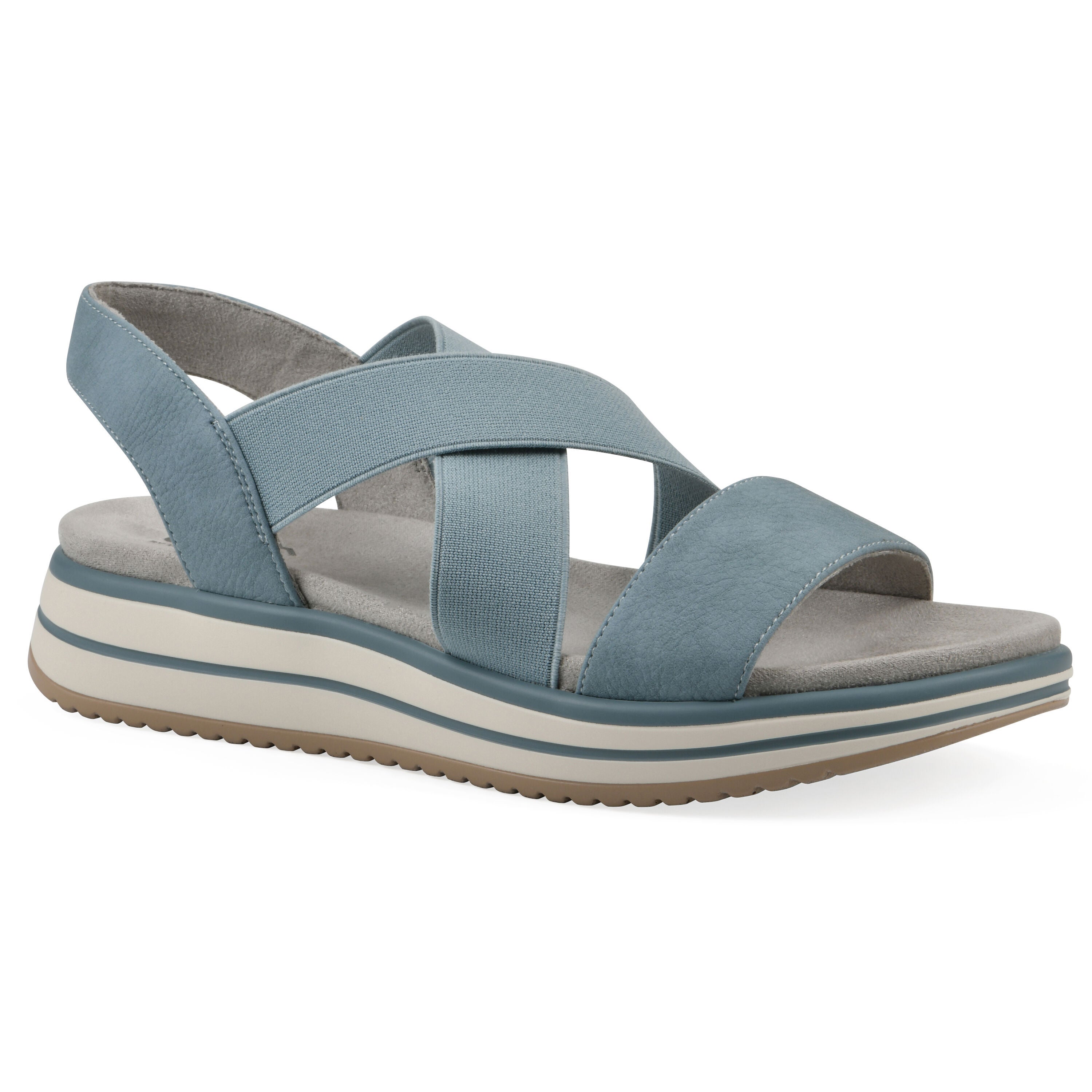 Hapley Athleisure Sandal, MID BLUE NUBUCK, hi-res image number 0