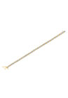 Two Toneyellow Gold Over Sterling Silver Diamond Scurve Link Miracleset Tennis Bracelet 8", , alternate image number null