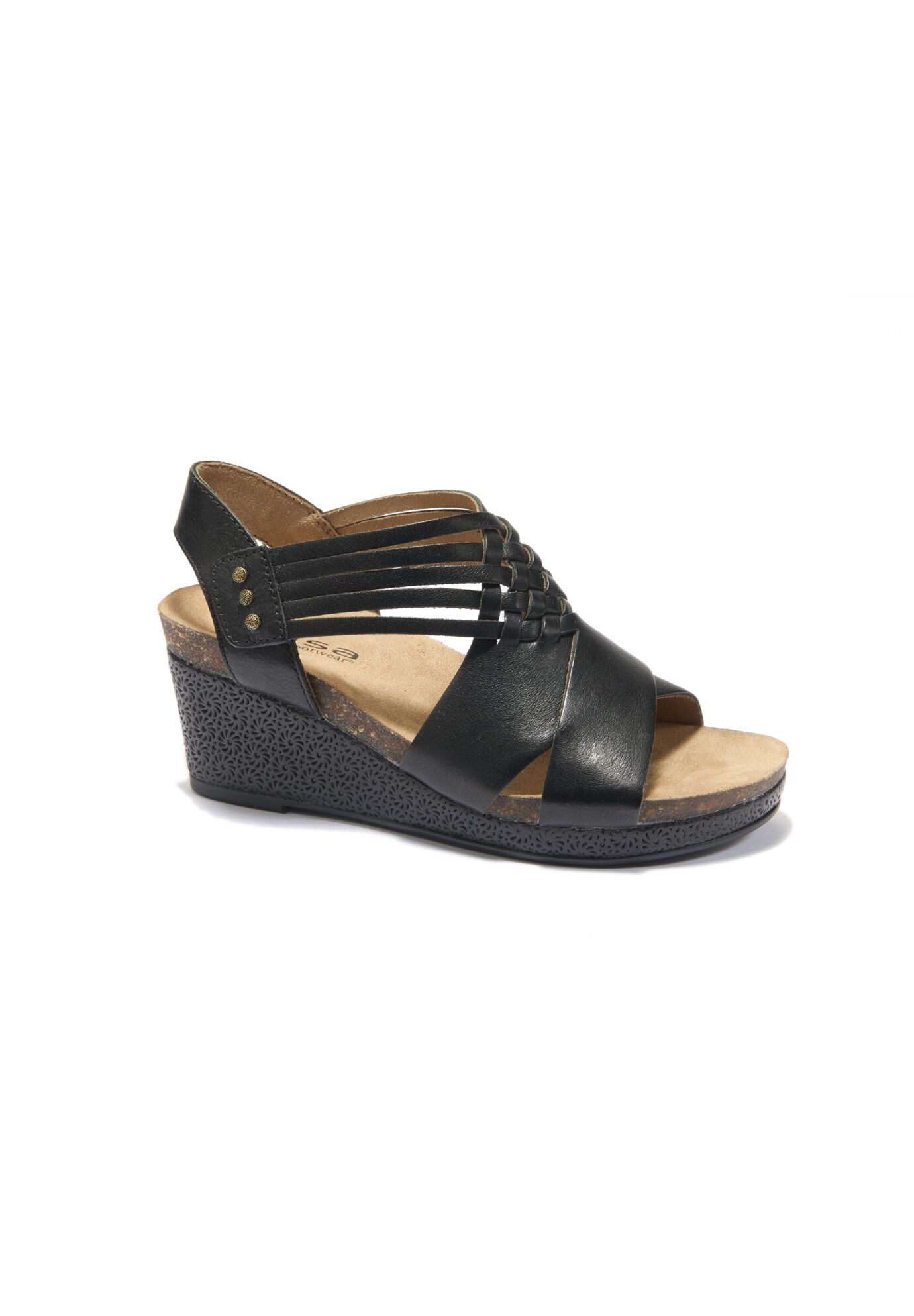 Gianna Wedge Sandal, BLACK, hi-res image number 0