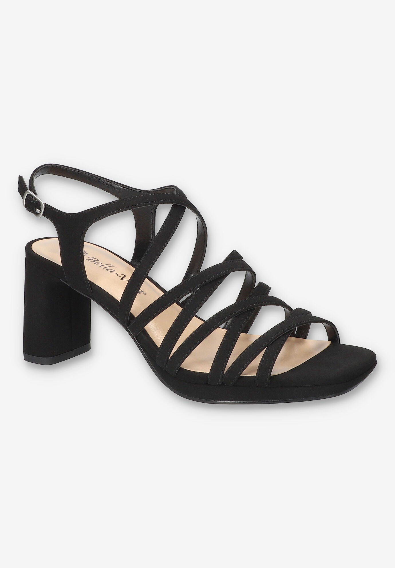 Damsel Square Toe Heeled Sandal, BLACK LAMY, hi-res image number 0
