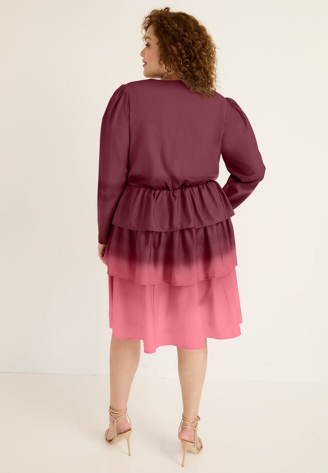 Three-Tiered Ombre Dress, , on-hover image number null