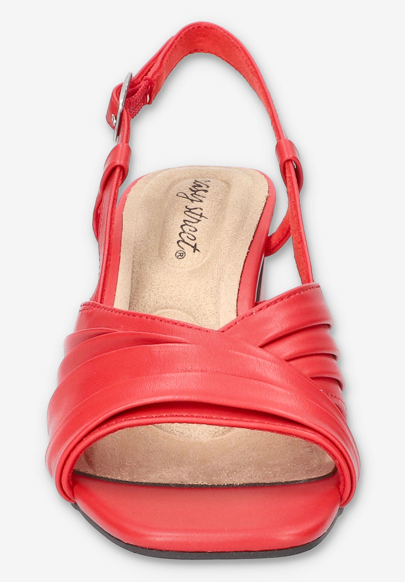 Lucie Square Toe Sandal, RED, on-hover image number 1