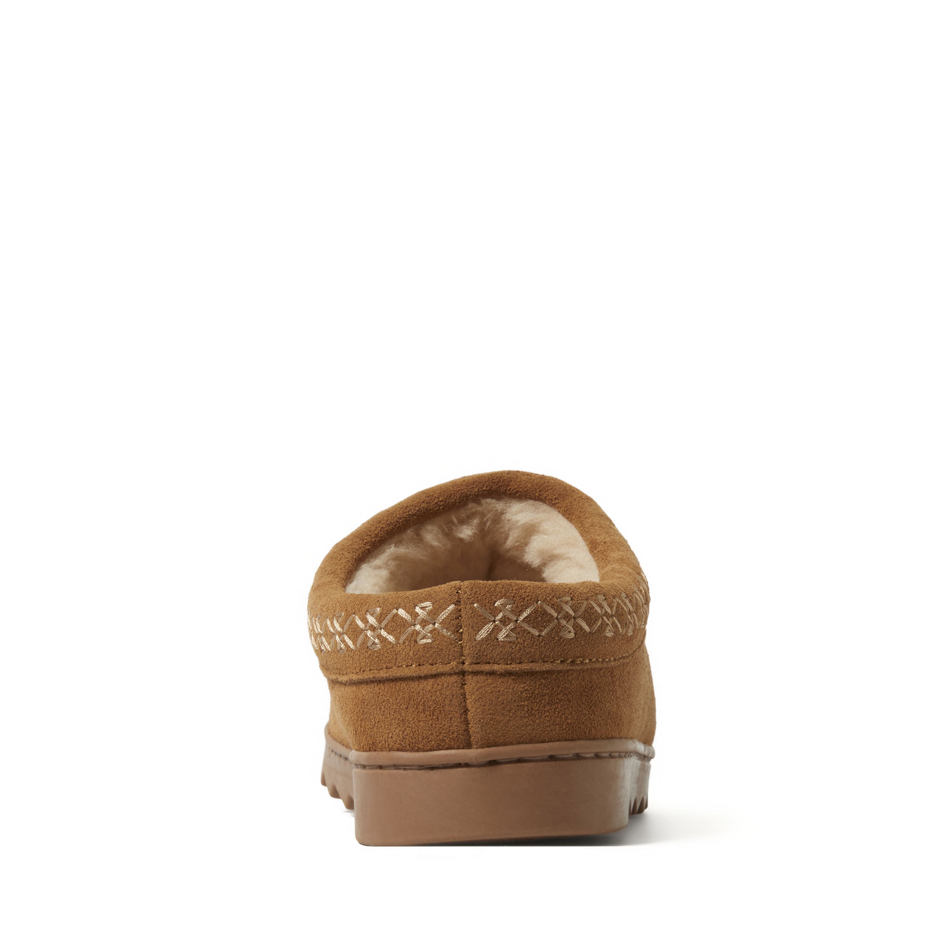 Doreen Genuine Suede Clog with Embroidery, CHESTNUT, on-hover image number 1