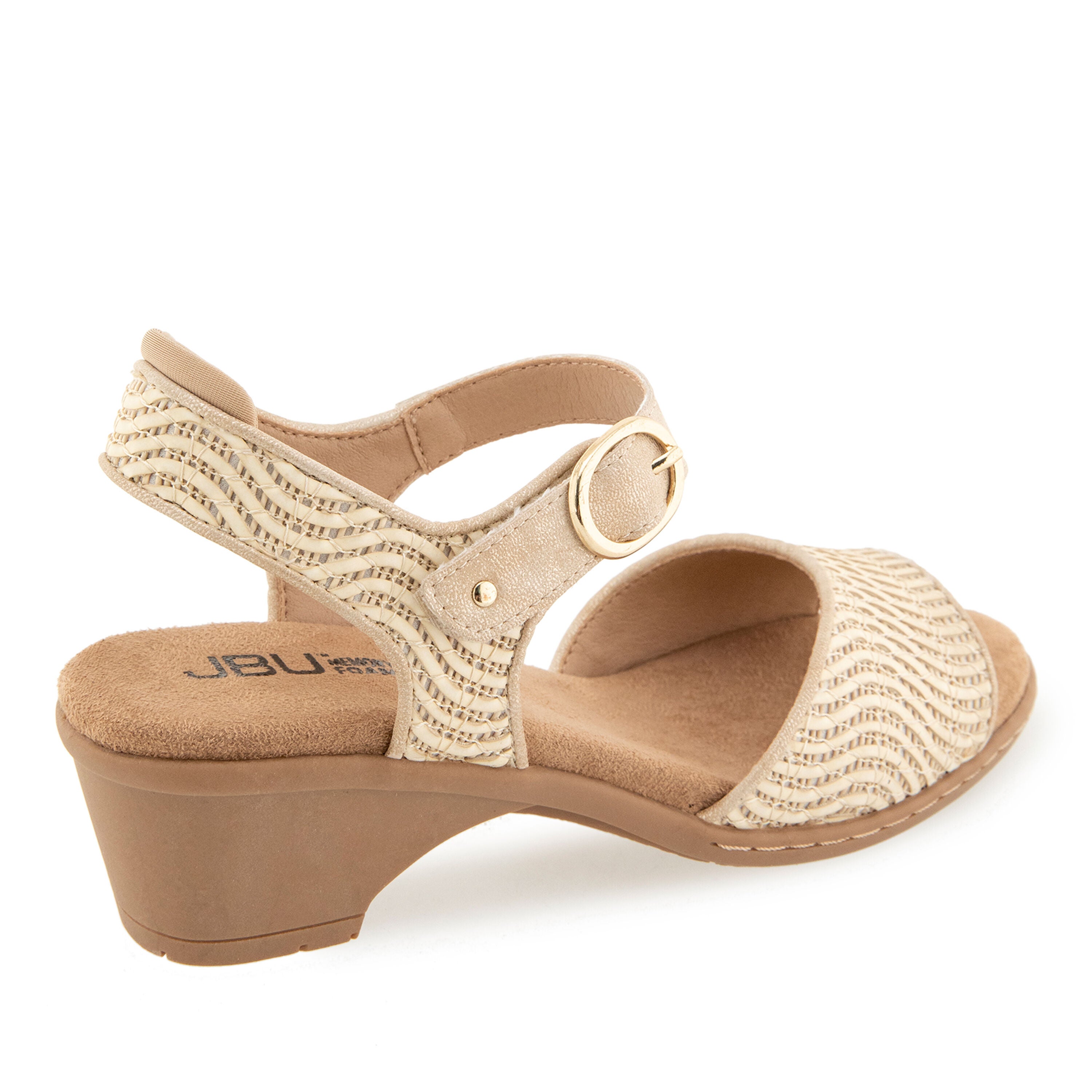Jule Hook and Loop Wedge Sandal, CREAM SHIMMER, on-hover image number 1