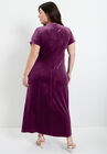 Velour Twist-Front Dress, , on-hover image number null