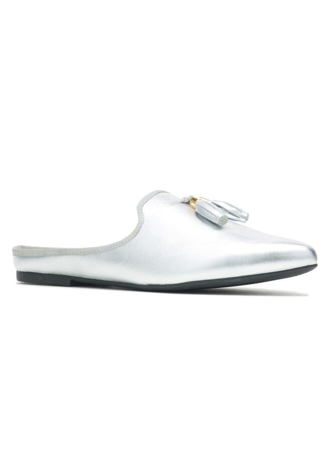 Sadie Tassel Mule , SILVER METALLIC LEATHER, hi-res image number 0