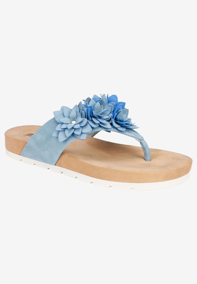 Terris Sandal , LT BLUE NUBUCK, hi-res image number 0