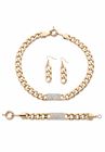 Crystal & Gold Link Necklace, Bracelet & Earring Set, , alternate image number 6