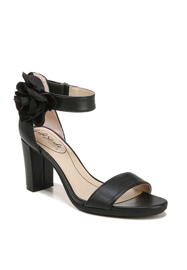 Adore Me Sandal, BLACK FABRIC, hi-res image number null