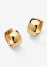 Yellow Gold over Sterling Silver Huggie Hoop Earrings, GOLD, hi-res image number null