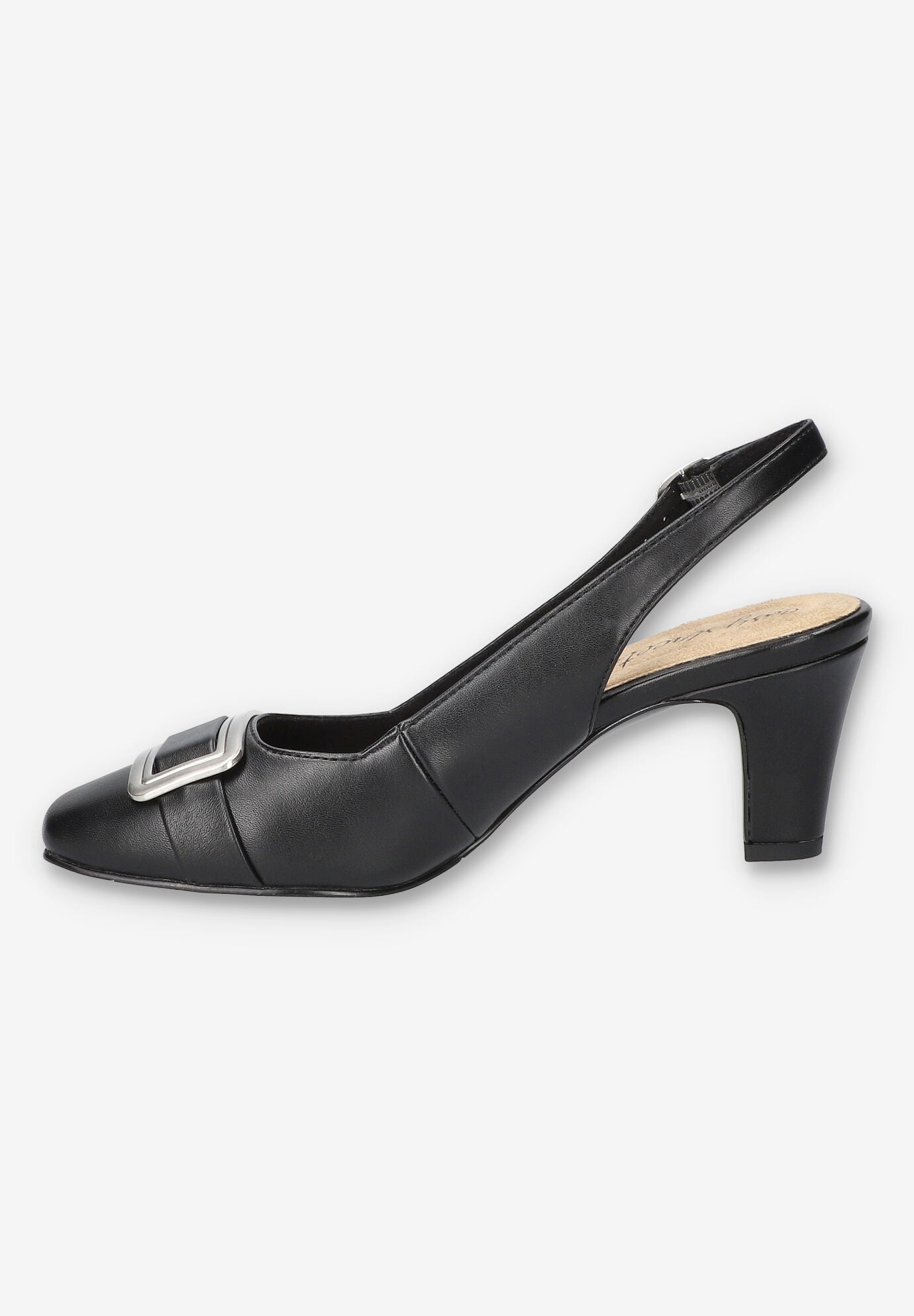 Sway Square Toe Slingback Pump, BLACK, alternate image number 4