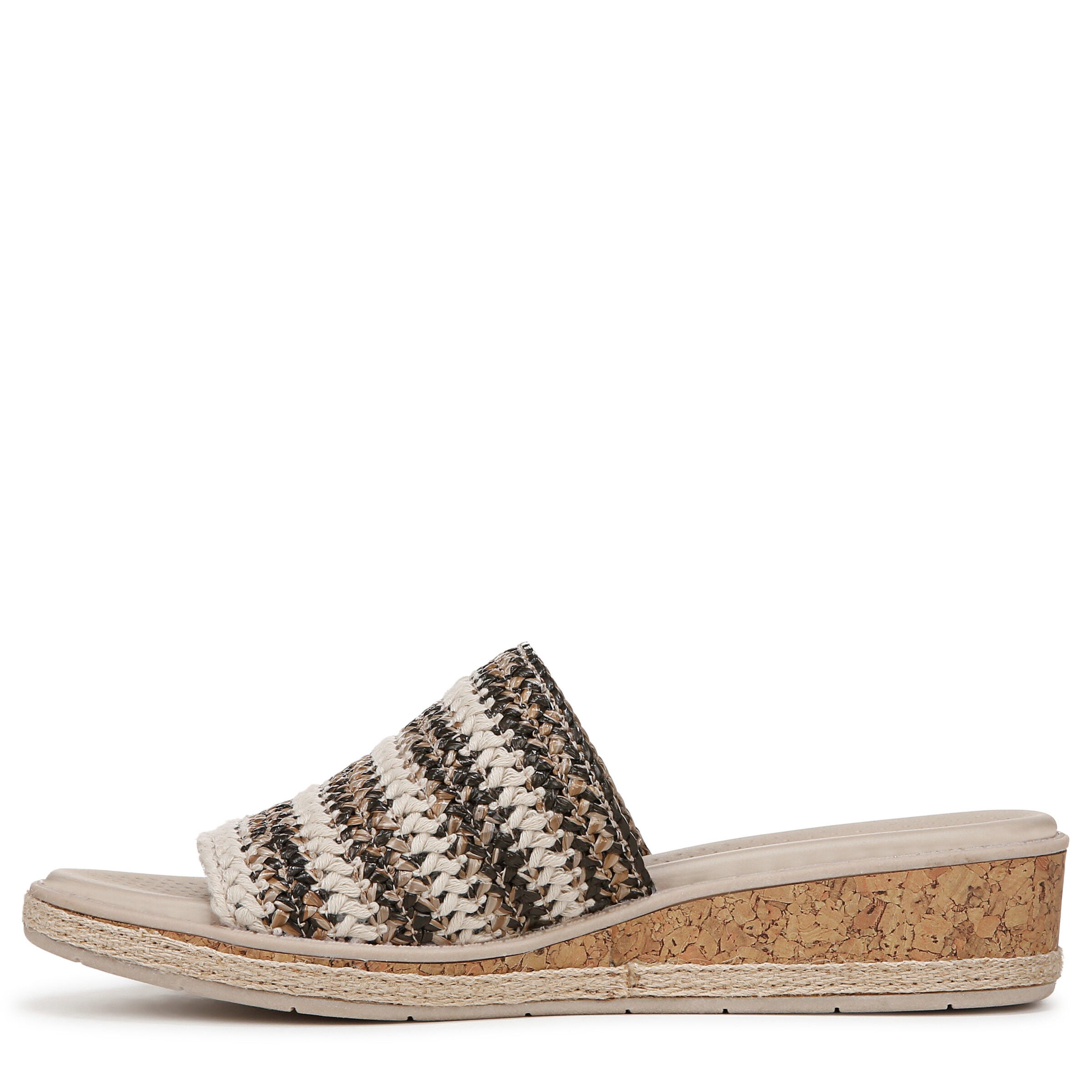 Breezy Sandal, BLACK RAFFIA, alternate image number 5