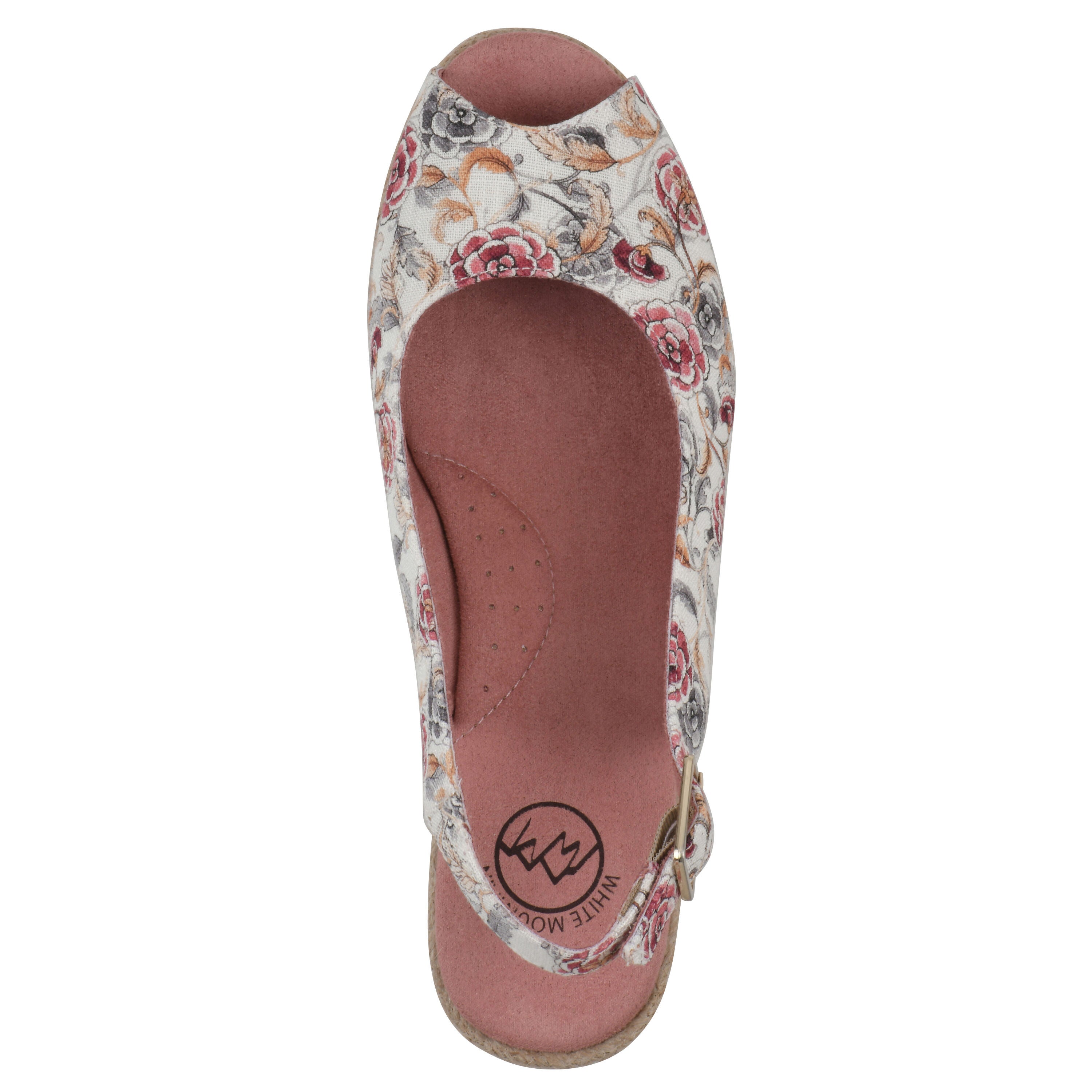 Maize Espadrille Wedge Sandal, BLUSH FLORAL FABRIC, alternate image number 4