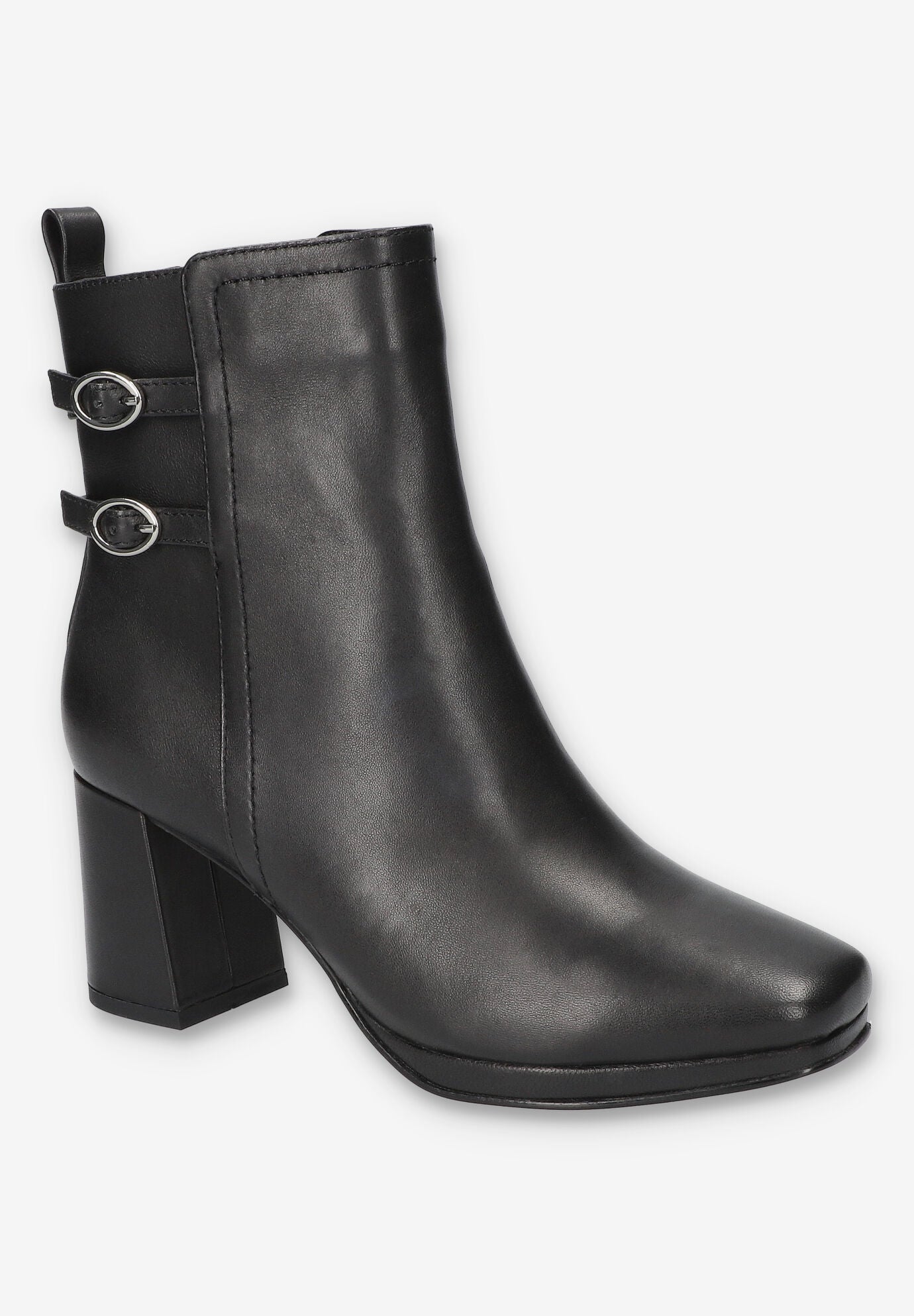Orchard Sqaure Toe Ankle Boot, BLACK LEATHER, hi-res image number 0
