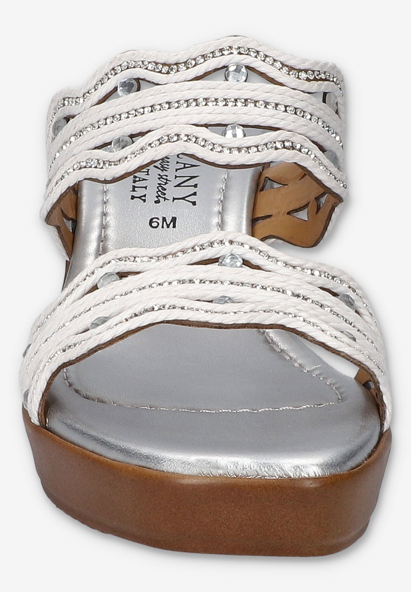 Selva Wedge Sandal, WHITE, on-hover image number 1