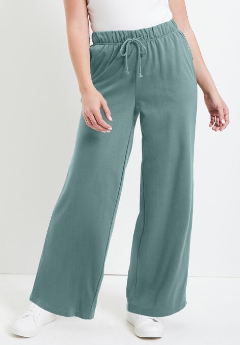 French Terry Wide-Leg Pant, , alternate image number null