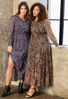 Tiered Maxi Dress, NATURAL CHEETAH, hi-res image number null