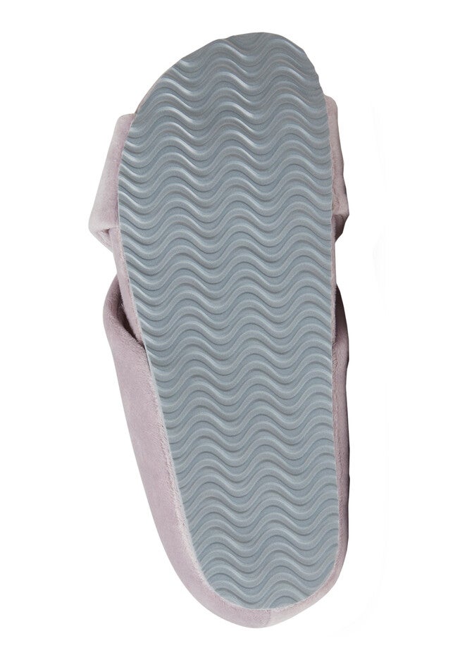 Maeve Velour Crisscross Molded Footbed Slide, , alternate image number 2