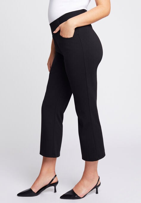 FormFit Ponte Cropped Flare Pant, , alternate image number null