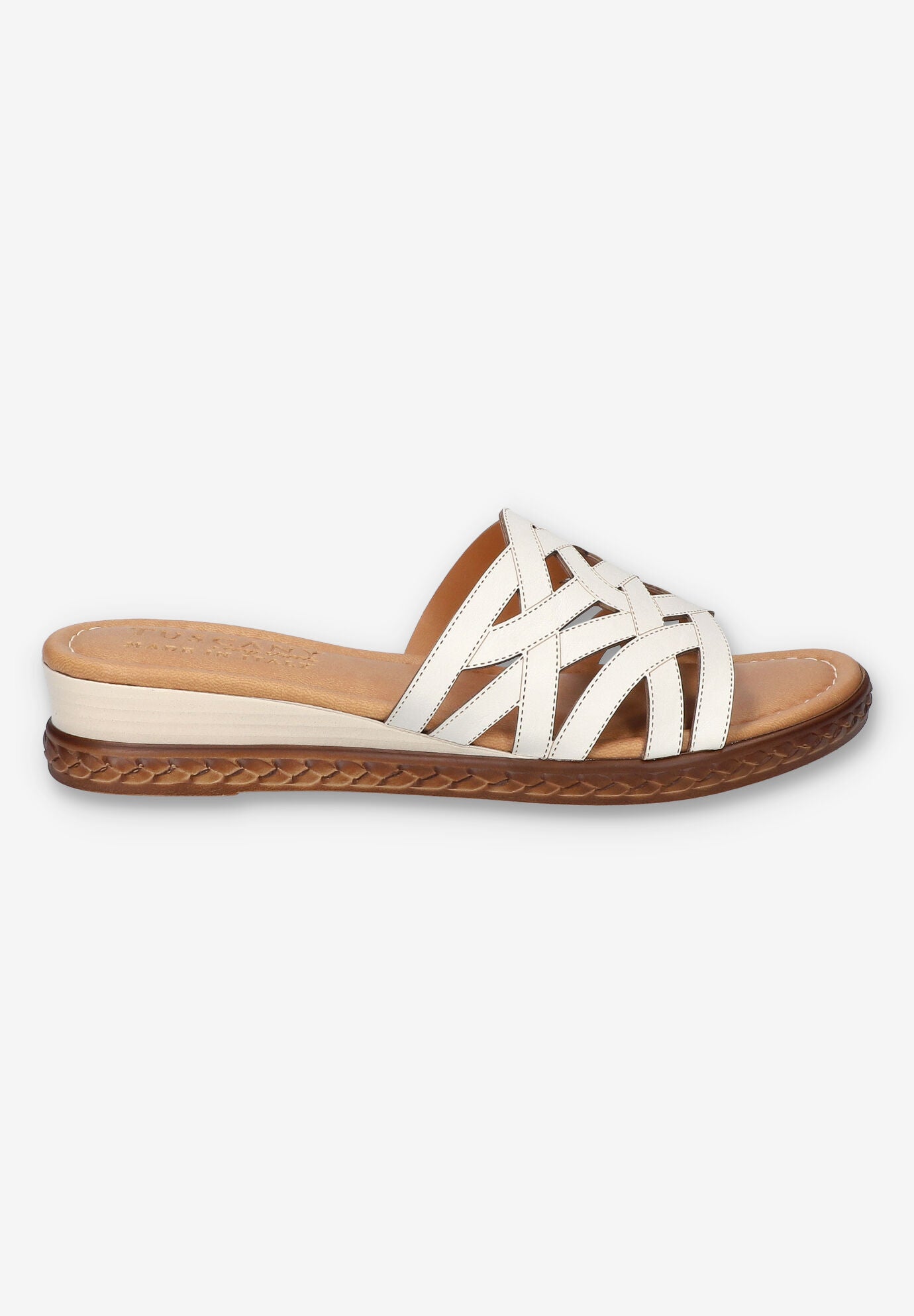 Edda Wedge Sandal, WHITE, alternate image number 2
