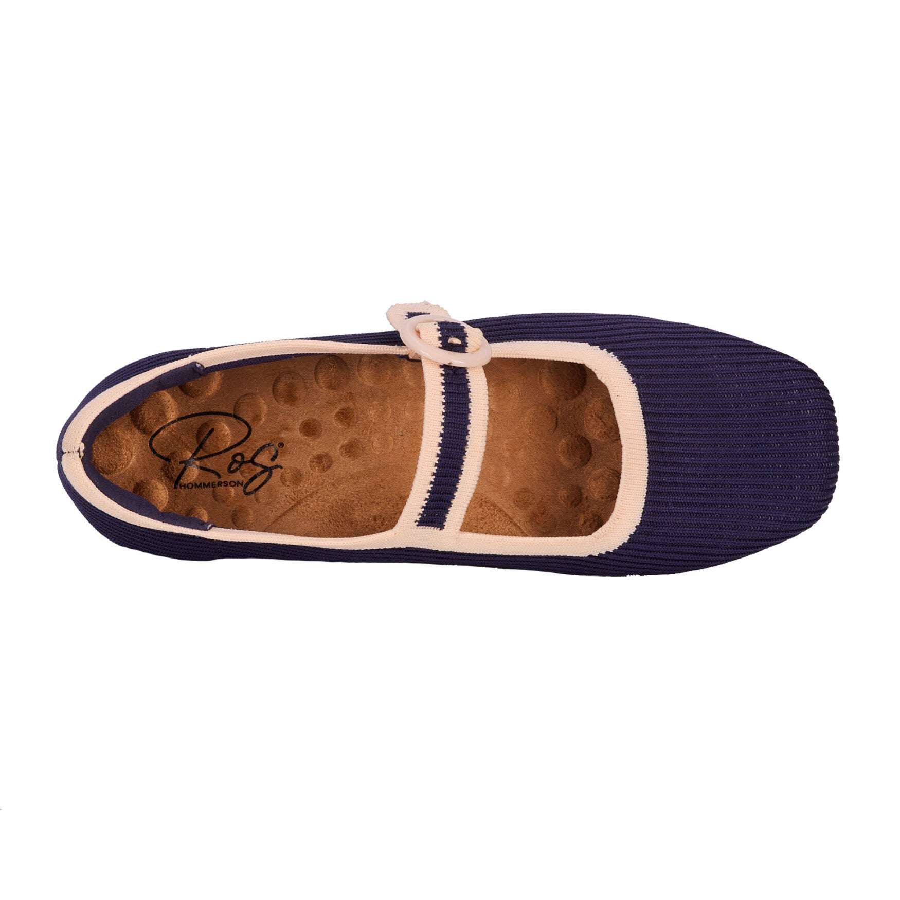 Naomi Mary Jane Flat, NAVY CREAM KNIT, alternate image number 5