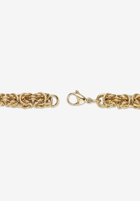 Yellow Gold Ion Plated Stainless Steel Byzantine-Link Bracelet (8Mm), 7.5 Inches Jewelry, , on-hover image number null