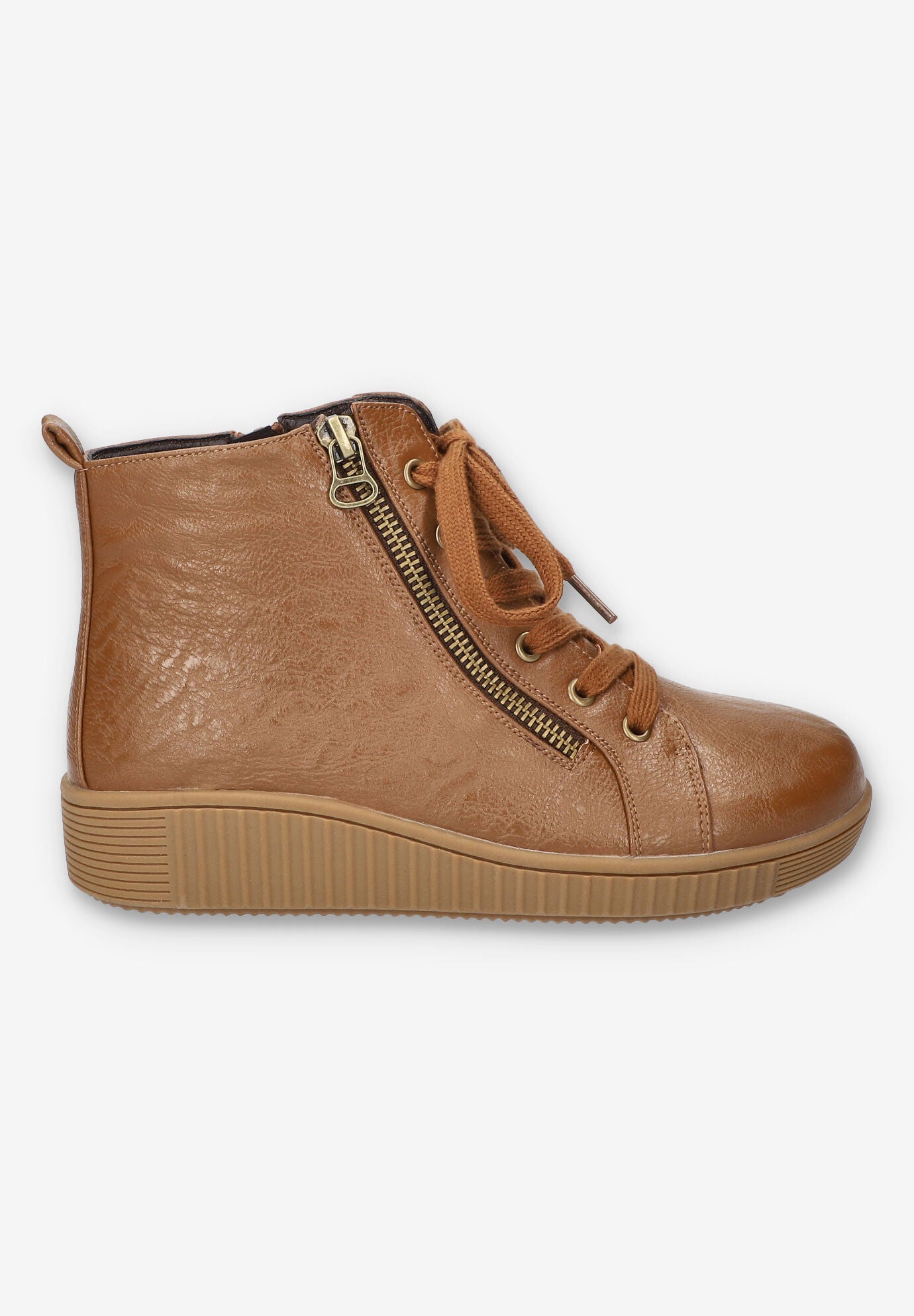 Hollyann Slip-Resistant Ankle Boot, TAN BURNISHED, alternate image number 2