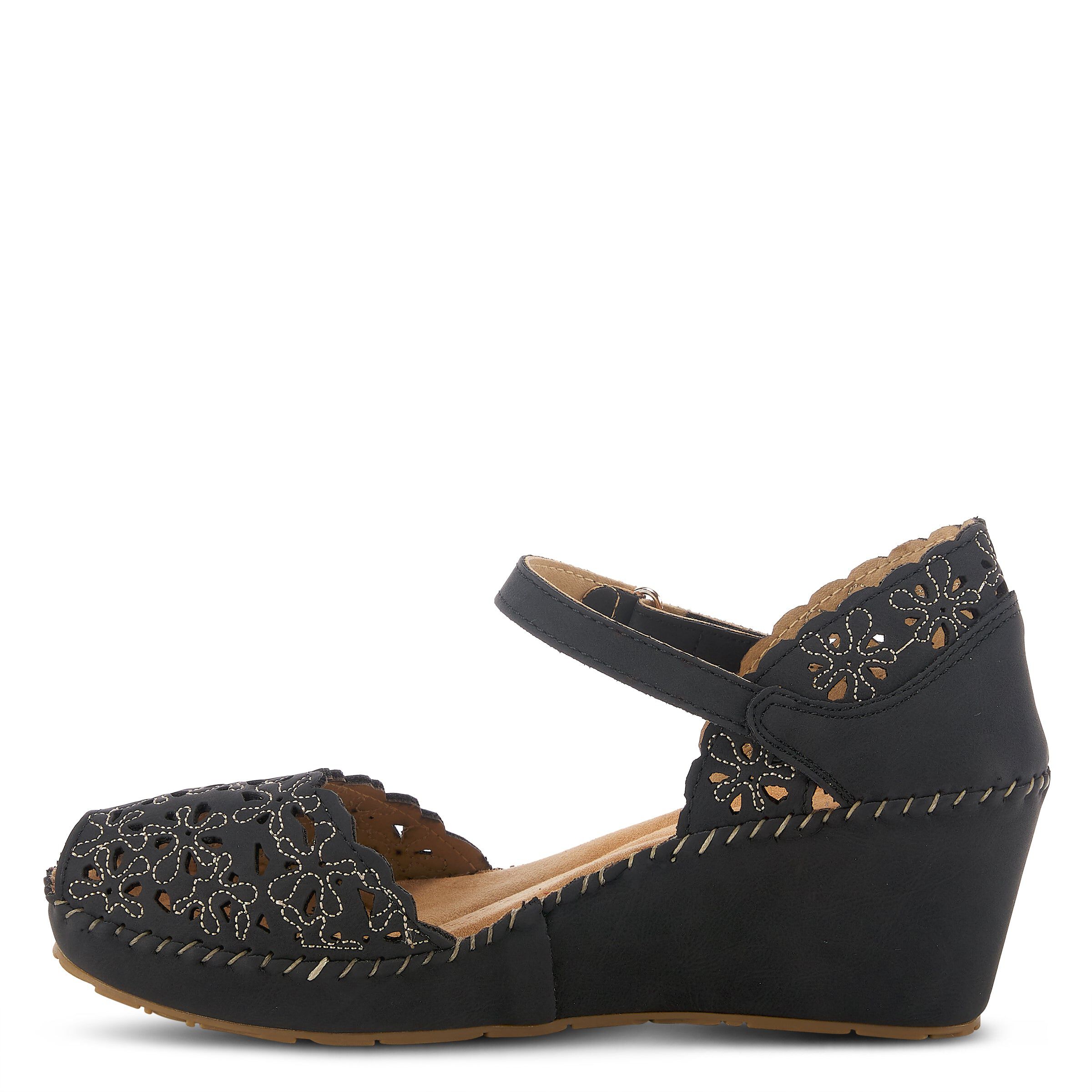 Gennina Closed Back Wedge Sandal, BLACK, alternate image number 2