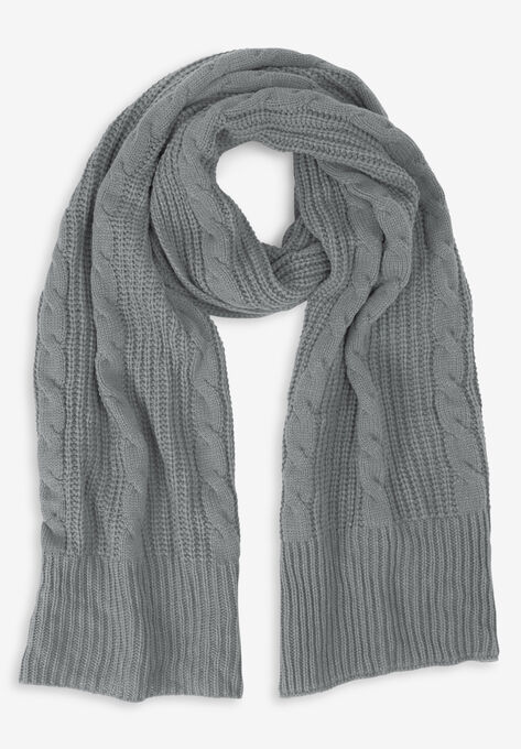 Cable Knit Scarf, , on-hover image number null
