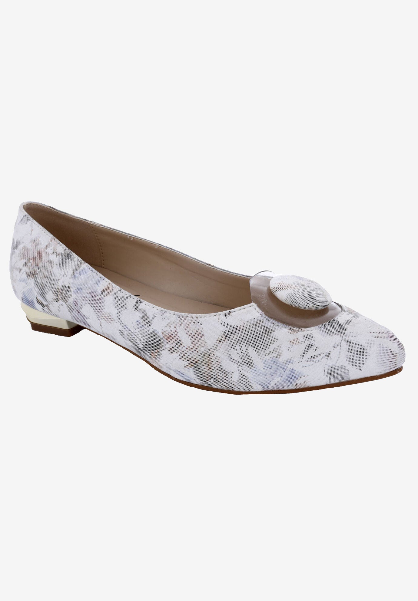 Frilly Loafer, WHITE FLORAL TEXTILE, hi-res image number 0