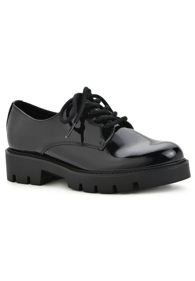 Gleesome Casual Flat, BLACK PATENT, hi-res image number null