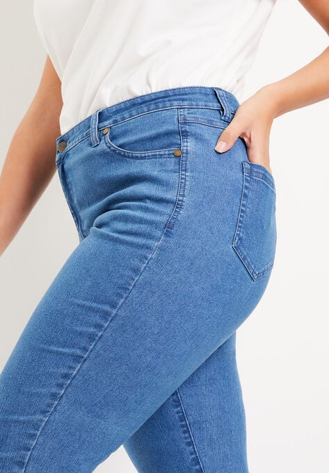 Curvie Fit Straight-Leg Jeans, , alternate image number null