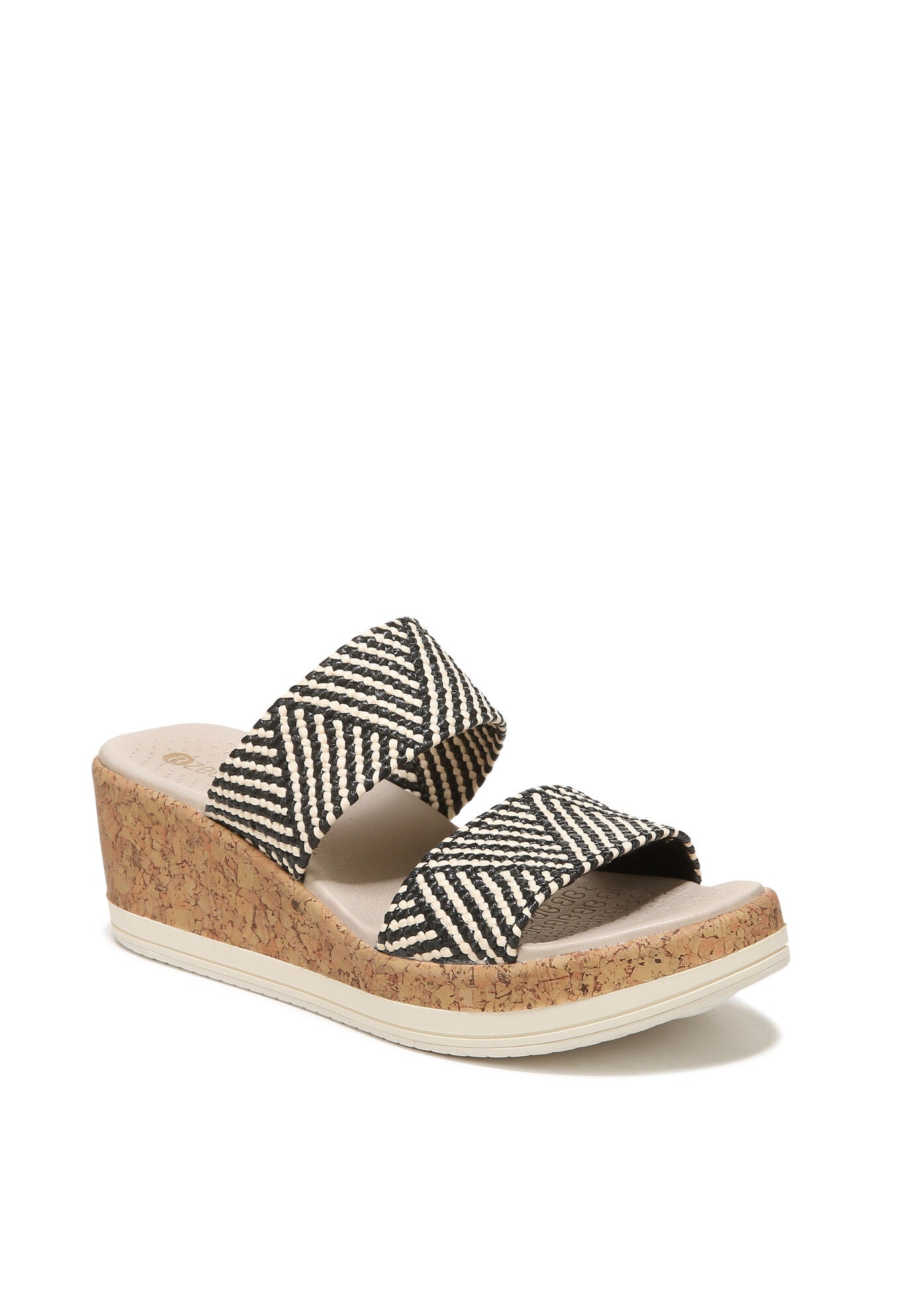 Resort Wedge Sandal, BLACK MULTI FABRIC, hi-res image number 0