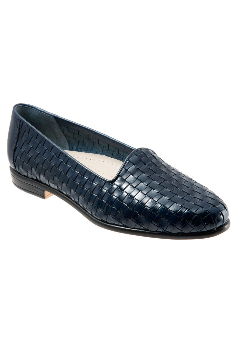 Liz Leather Loafer by Trotters&reg;, NAVY, hi-res image number 0