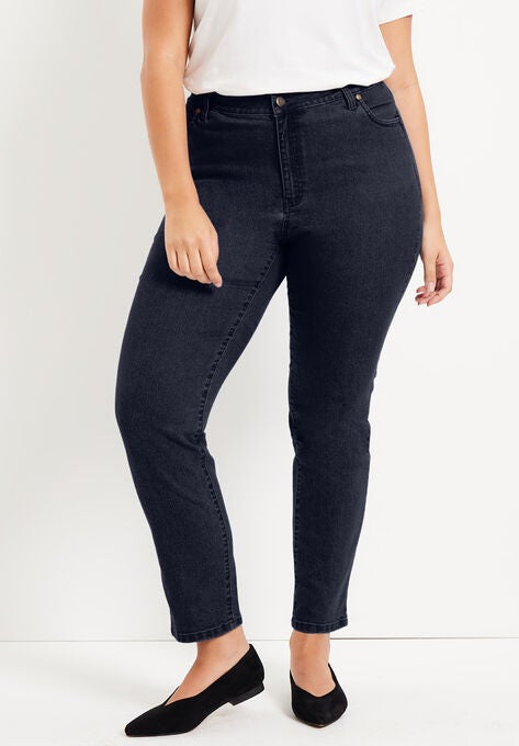 Curvie Fit Straight-Leg Jeans, , alternate image number null