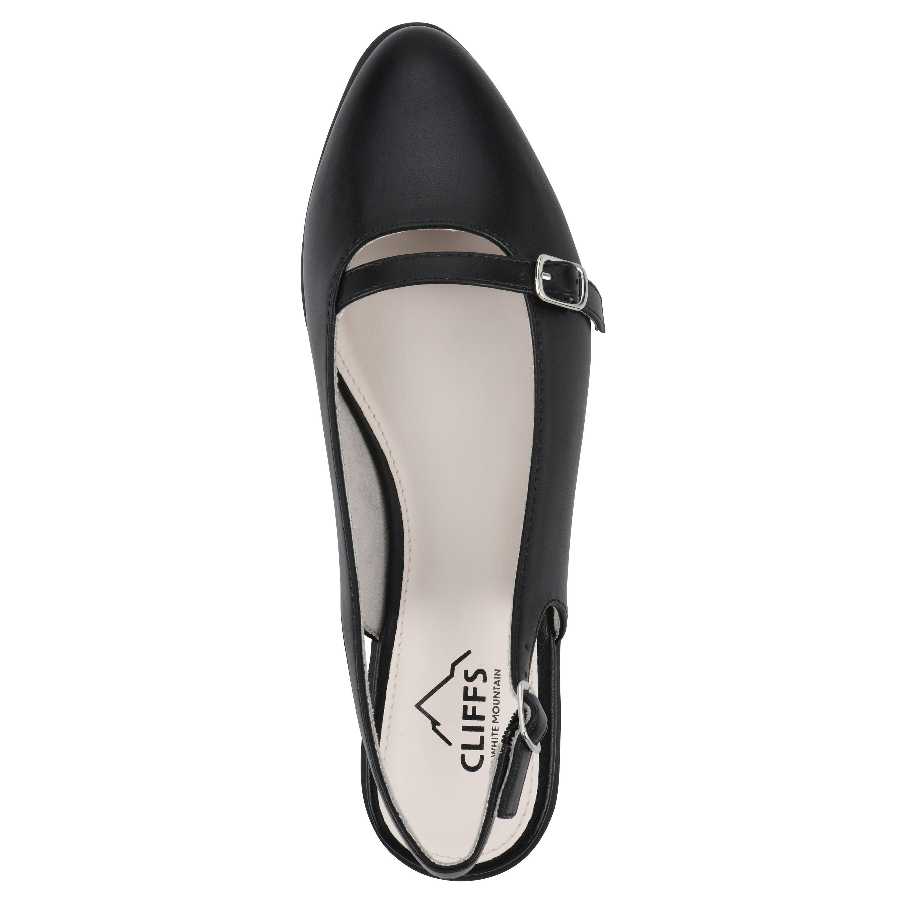 Miloni Slingback Flat, BLACK SMOOTH, alternate image number 4