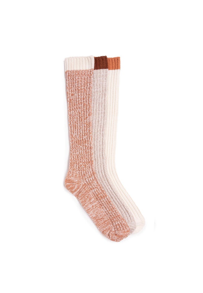 3 Pair Slouch Slippers Socks, WARM, hi-res image number null