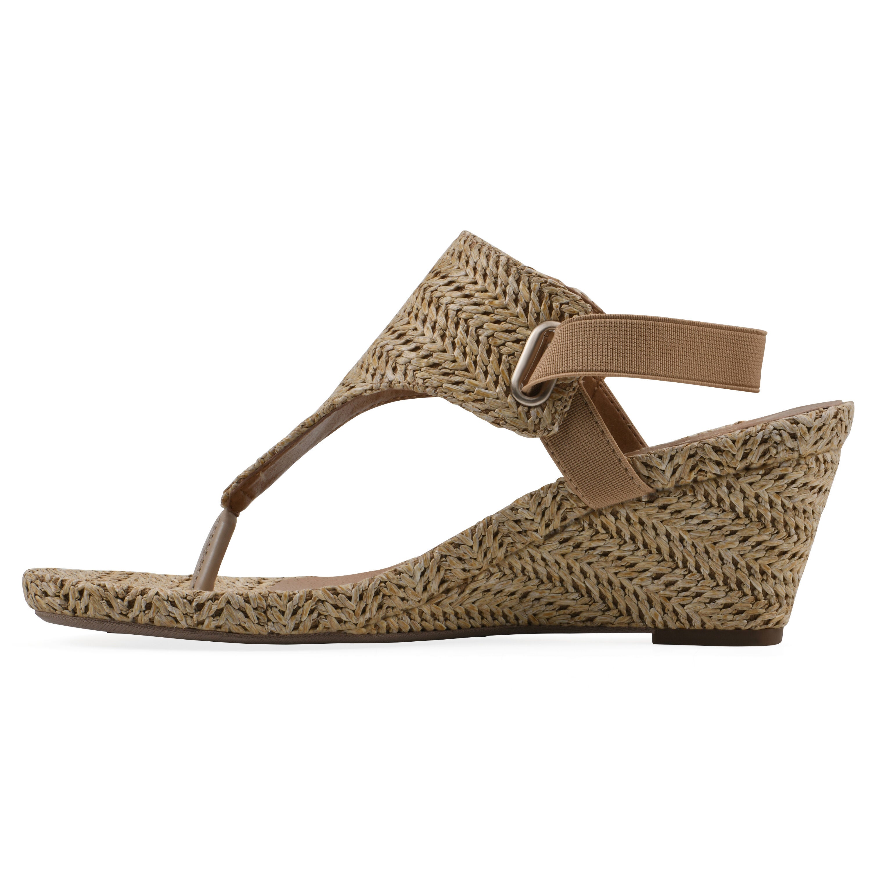 All Dres Wedge, NATURAL FABRIC, alternate image number 3