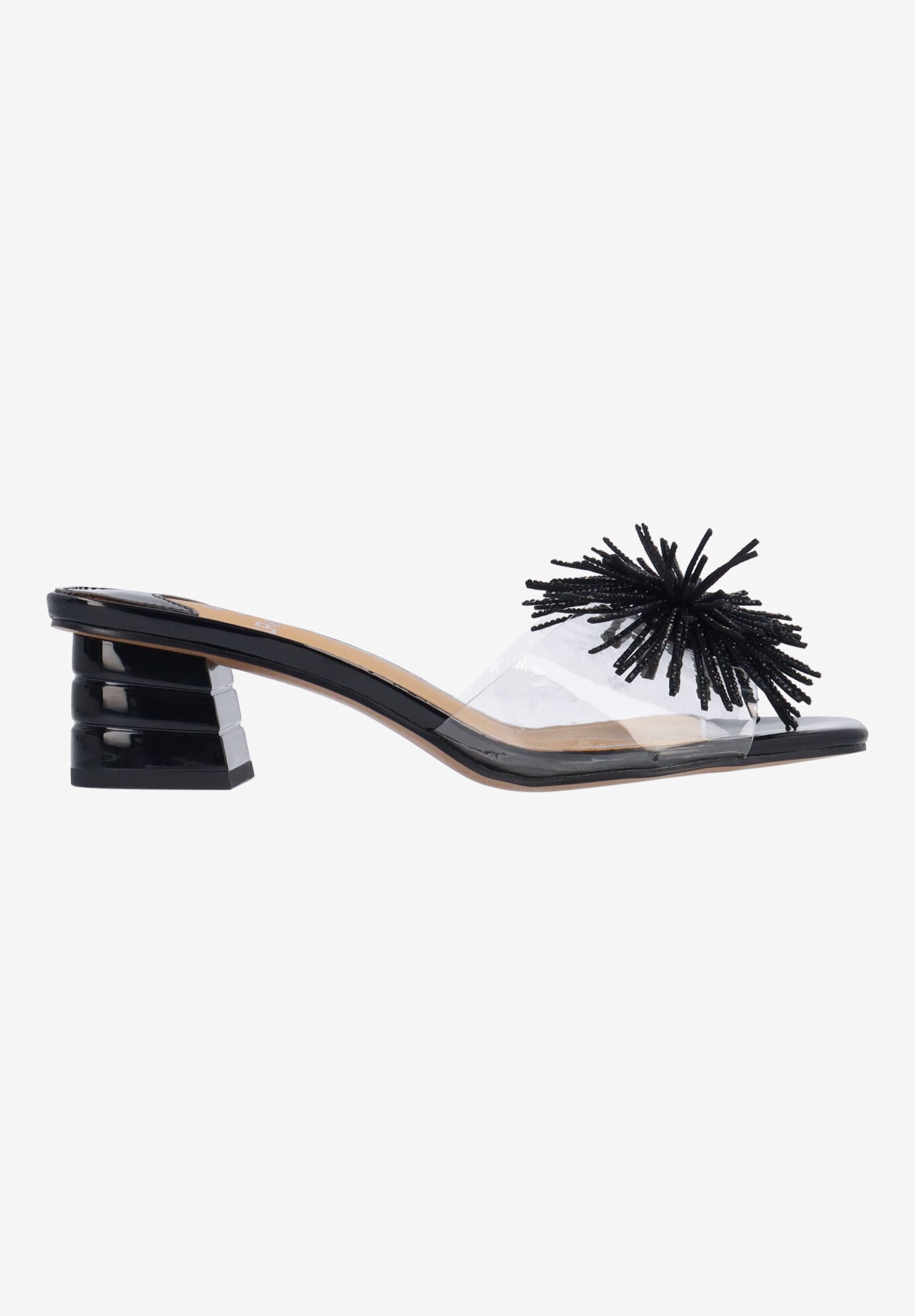 Ozara Slip-On Sandal, CLEAR BLACK, alternate image number 4