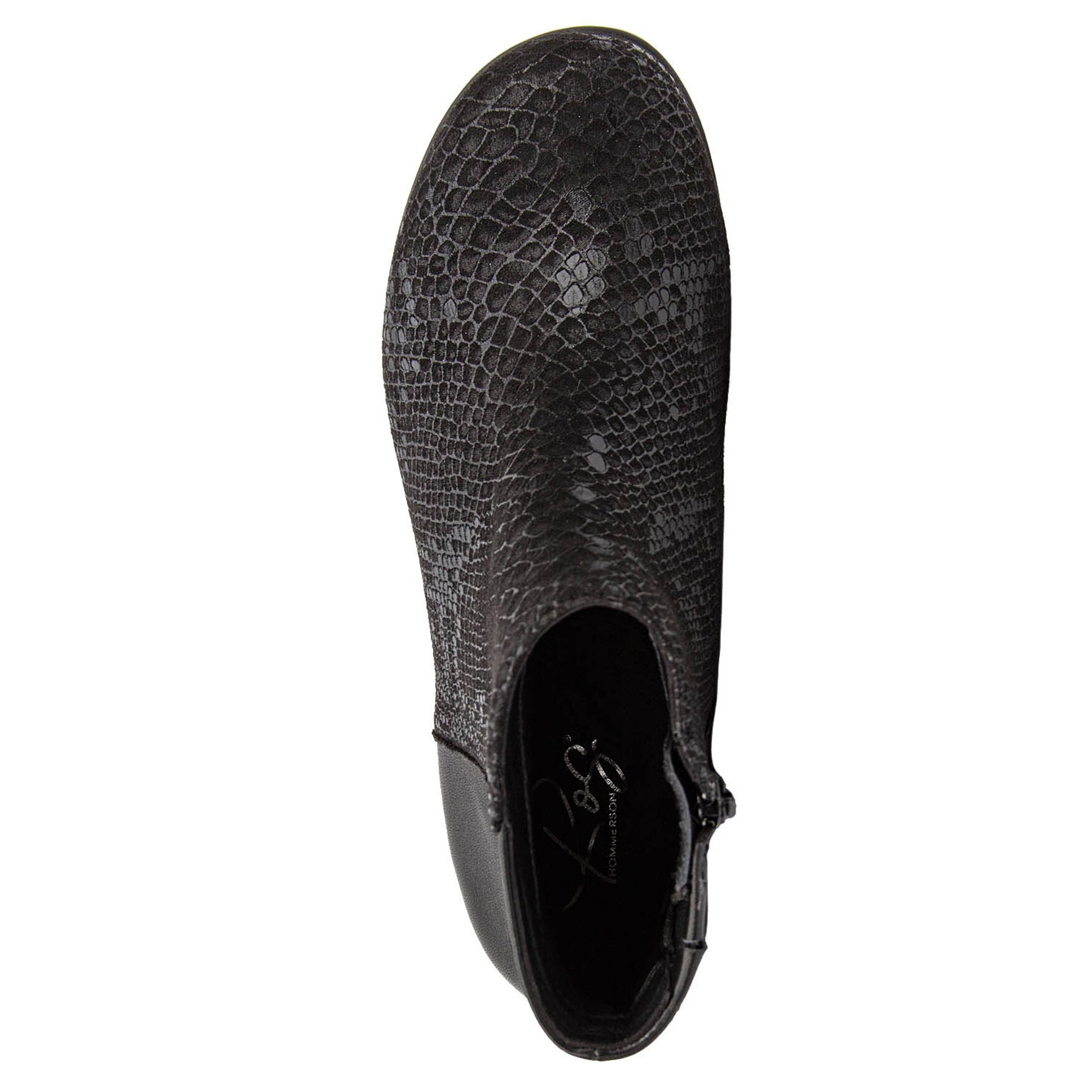Ezra Zipper Bootie, BLACK SNAKE COMBO, alternate image number 5