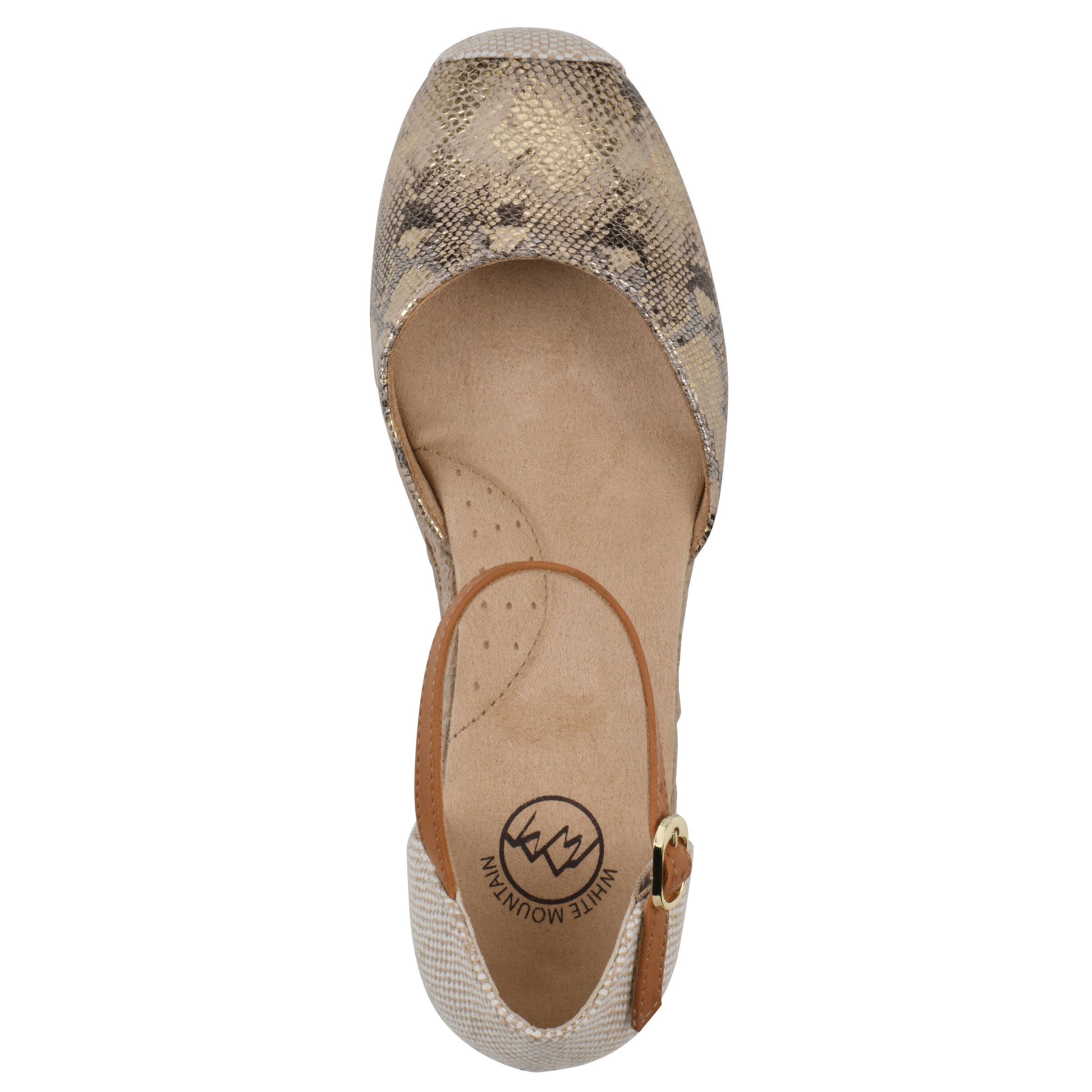 Maize Espadrille Wedge Sandal, GOLD FABRIC, alternate image number 4