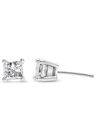 Princesscut Square Diamond 4Prong Solitaire Stud Earrings In White Gold (G-H Color), , alternate image number null