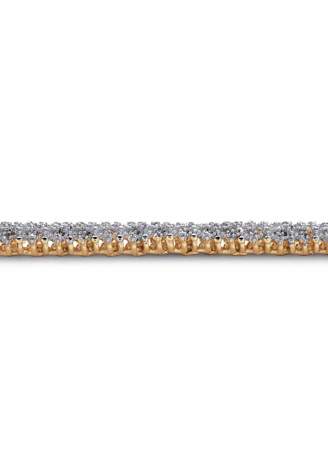 Gold-Plated Diamond Snake Bracelet, , alternate image number null