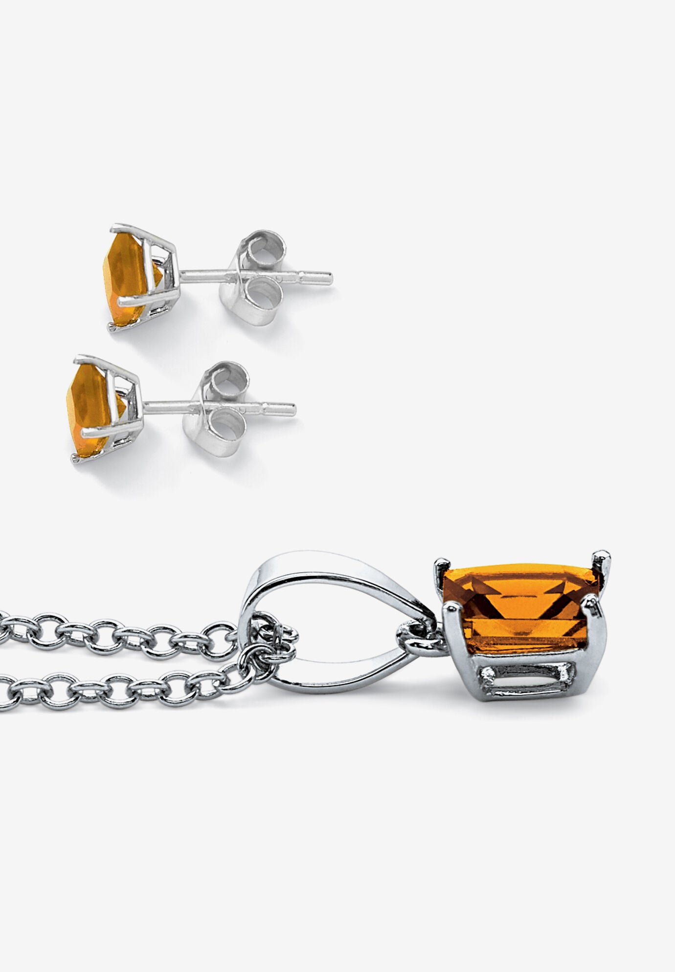 Birthstone Jewelry Set In .925 Silver, , on-hover image number 1