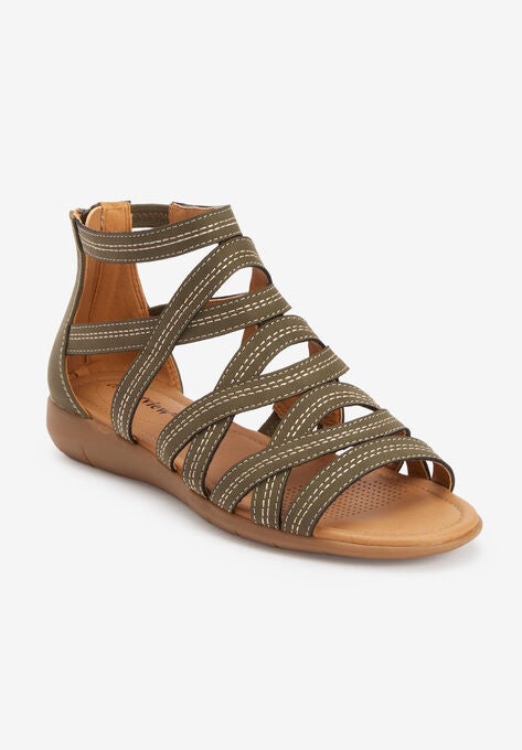 The Kim Sandal , DARK OLIVE, hi-res image number null