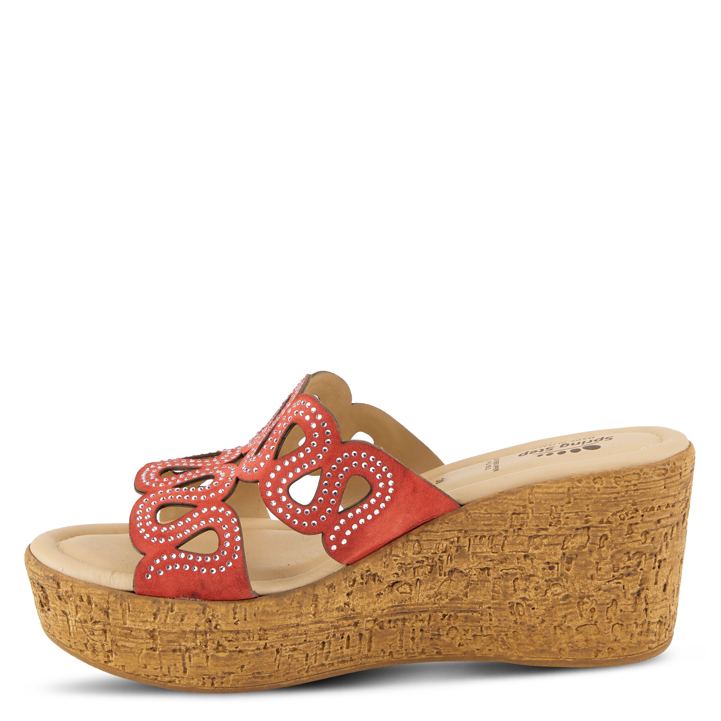 Mssteamy Slide Sandal, RED SUEDE, alternate image number 2