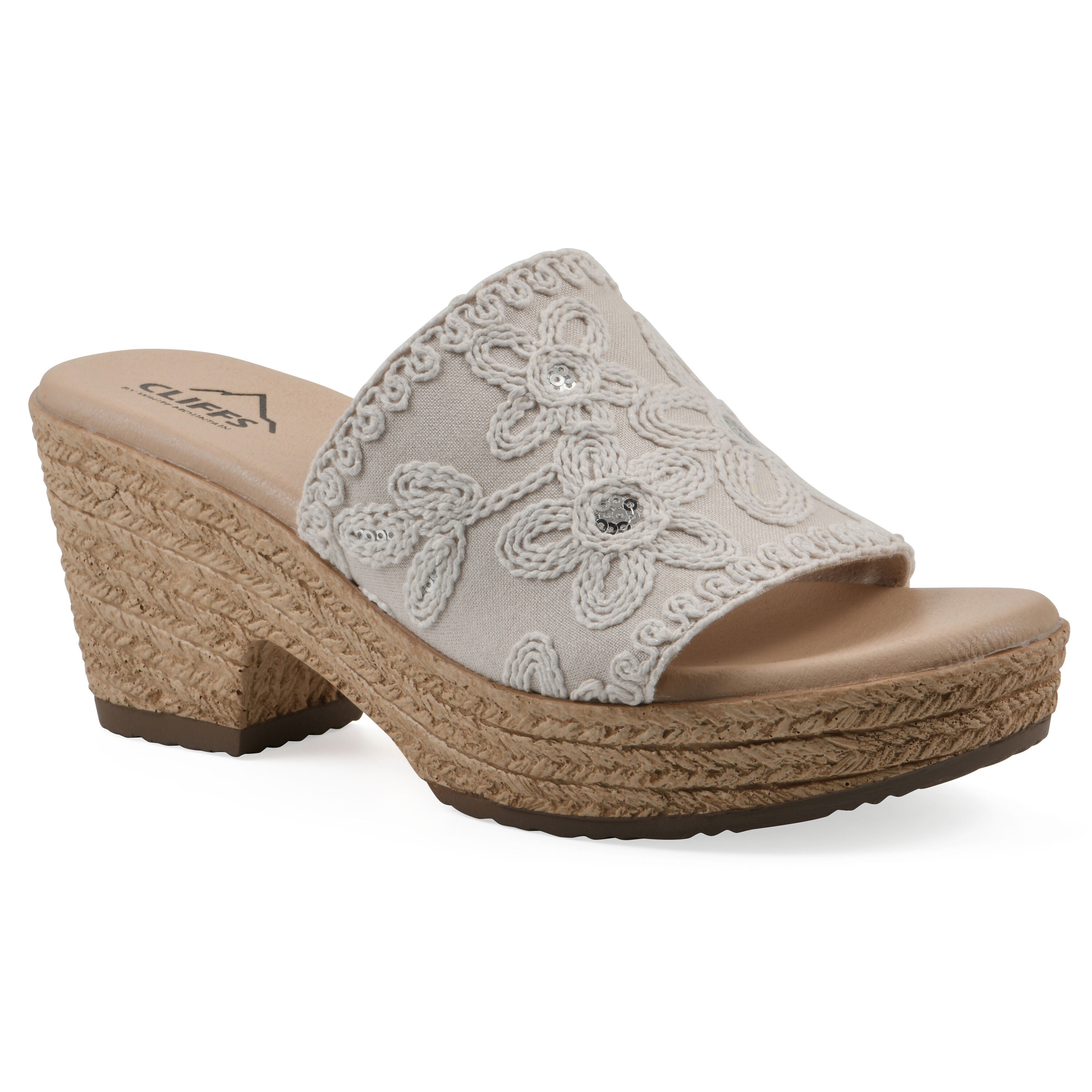 Biancia Wedge Sandal, NATURAL WHITE, hi-res image number 0
