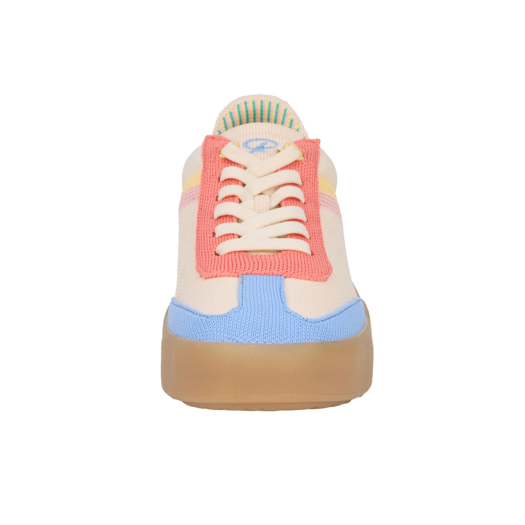Stella Stretch Knit Sneaker, BEIGE PINK BLUE, alternate image number 3