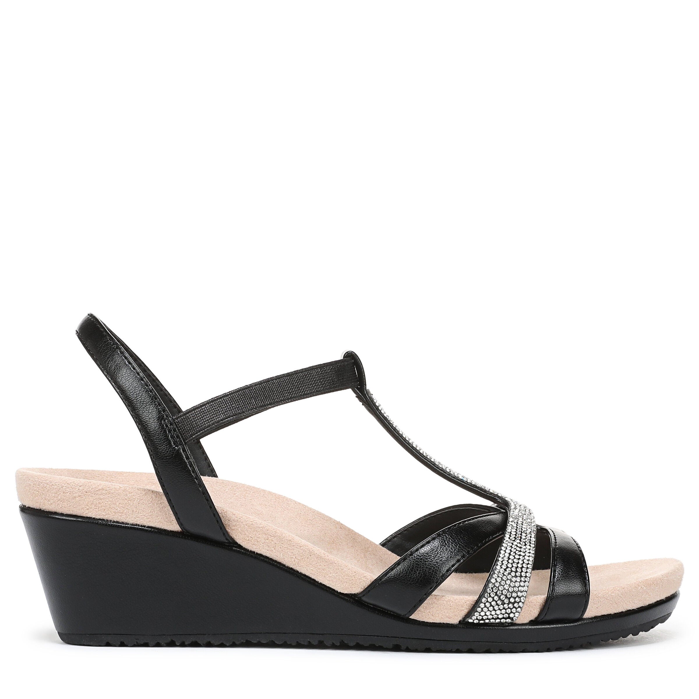 Mimosa Wedge Sandal, BLACK, alternate image number 3