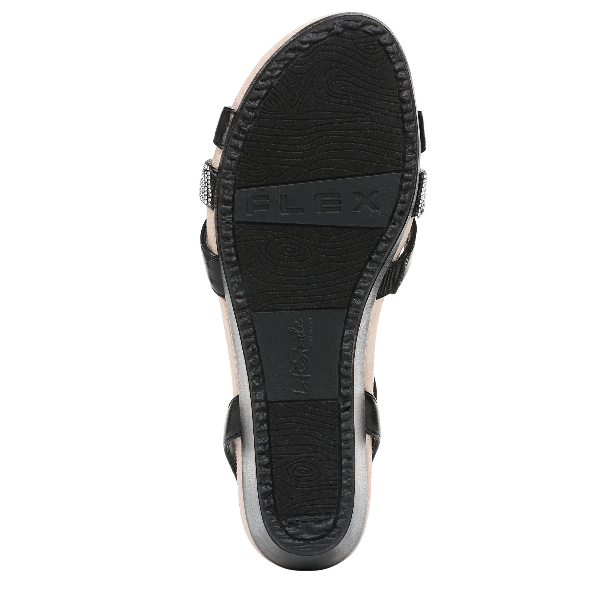 Mimosa Wedge Sandal, BLACK, alternate image number 7